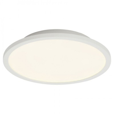 NORMA kruhové LED Stropní přisazené svítidlo, těleso hliník, povrch bílá, difuzor plast opál, LED 1x10W, teplá 3000K, 1000lm, stmívatelné vyp/zap vypínačem, 230V, tř.2, IP20, d=250mm, h=40mm