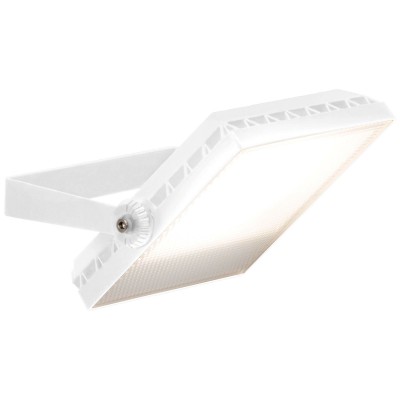 DRYDEN LED 20W IP65 VÝPRODEJ Venkovní svítidlo, reflektor plochý, těleso hliník, povrch bílá, difuzor plast opál, nastavitelný směr svícení, LED 20W, 1600lm, neutrální 4000K, 230V, IP65, tř.1, rozměry 157x137x95mm