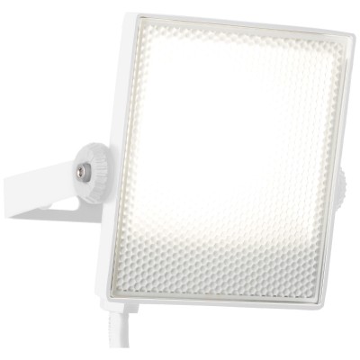 DRYDEN LED 10W IP65 VÝPRODEJ Venkovní svítidlo, reflektor plochý, těleso hliník, povrch bílá, difuzor plast opál, nastavitelný směr svícení, LED 10W, 800lm, neutrální 4000K, 230V, IP65, tř.1, rozměry 133x115x90mm