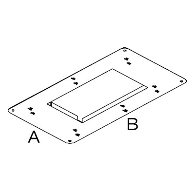 PLASTERKIT 145 Omítkové příslušenství, pro instalaci svítidla do SDK příček, materiál kov, rozměry 140x235mm, otvor 24x170mm