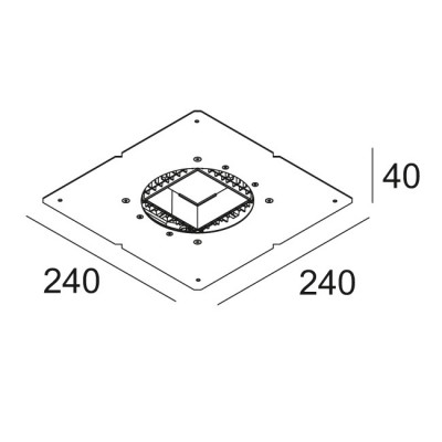 MOUNTING KIT 75 Montážní kit pro instalaci vestavného bezrámečkového svítidla