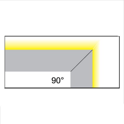 BORDLINE AC EXT90° Rohová spojka, pro instalaci LED profilu se svícením ven, materiál kov.