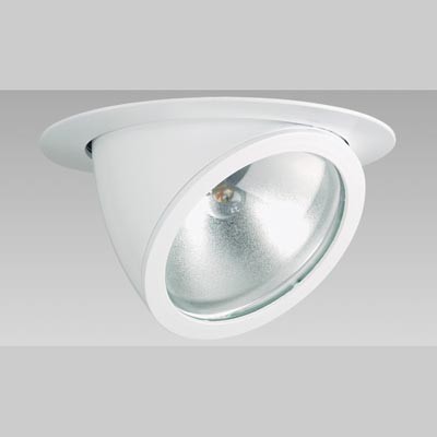 PARASPOT19-OK Podhledové svítidlo downlight, výklopné 60°, otočné 355° těleso hliník, povrch šedostříbrná, krycí sklo čiré, pro výbojku 35W, 70W, 150W, G12, G8,5 do koupelny IP20/IP43, d=190mm, h=160mm, BEZ předřadníku