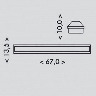 DOTRENA LED 20W venkovní IP65 Průmyslové prachotěsné svítidlo, těleso ABS, povrch šedá, difuzor transparentní polystyren, LED 20W, neutrální 4100K, 1800lm/cca 90Wžár., Ra80, 230V, IP65, tř.1, 670x135x100mm