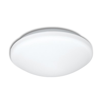 INKE LED B Stropní svítidlo, těleso plast, povrch bílá, difuzor sklo, LED 18W, teplá 3000K, 970lm/cca 50W žár., Ra80, 230V, IP44, tř.1, d=280mm, h=100mm