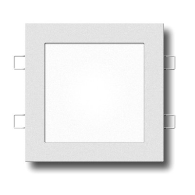 HOUSE LED SQ Stropní, vestavné, svítidlo, těleso hliník, rámeček bílá, difuzor plast, LED 6W, 440lm/cca 25W žár, teplá 2700K, Ra70, 230V, IP20, sv 120x120mm, h=18mm, trafo 30x40x80mm