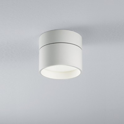 ENTO 1 Svítidlo přisazené, těleso hliník, barva bílá, difuzor opál mat, 1x7W LED, teplá 3000K, Ra80, 230V, d=110mm, h=90mm