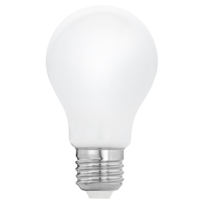 LED OPÁL E27 A60 Světelný zdroj žárovka hrušková, zákl kov, difuzor plast opál, LED 7W/12W, E27, A60, teplá 2700K, Ra80, 230V, vyzařovací úhel 200°, stř život 15.000h, 15.000x zap/vyp, d=60mm h=105mm