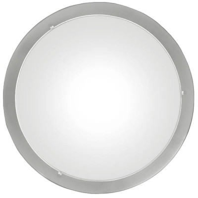 PLANET VÝPRODEJ Stropní, přisazené svítidlo, záklana kov, povrch nikl mat, difuzor sklo opál, pro žárovku 1x60W, E27, A60, 230V, IP20, d=290mm