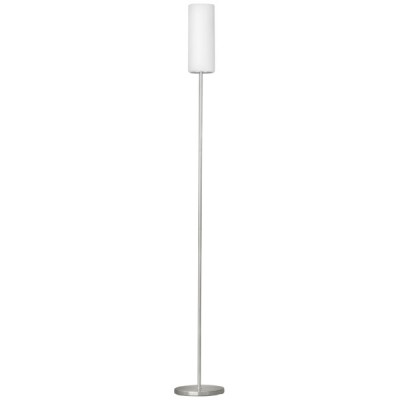 TROY 3 VÝPRODEJ Stojací lampa, základna kov, povrch nikl mat, difuzor sklo opál mat, pro žárovku 1x40W, E27, A60, 230V, IP20, d=200mm, h=1530mm, vypínač na kabelu