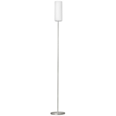 TROY 3 Stojací lampa, základna kov, povrch nikl mat, difuzor sklo opál mat, pro žárovku 1x40W, E27, A60, 230V, IP20, d=200mm, h=1530mm, vypínač na kabelu