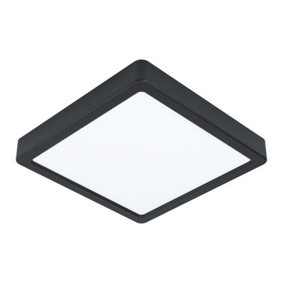 FUEVA-Z CONNECT-Z VÝPRODEJ Stropní svítidlo, kov černá, difuzor plast, LED 17W, 2100lm, dálk ovl, nebo smart telefon Bluetooth, stmív, nast teplota CCT teplá 3000K-denní 6400K, Ra80, 230V IP44, 210x210x28mm