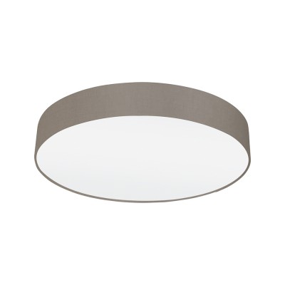 PASTERI VÝPRODEJ Stropní svítidlo, základna kov, stínítko textil šedohnědá, difuzor plast opál, pro žárovku 3x60W, E27, 230V, IP20, tř.1, rozměry d=570mm, h=150mm