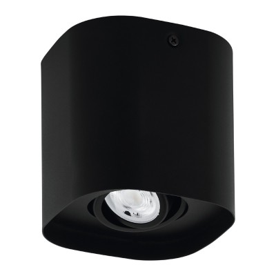 CAMINALES-Z VÝPRODEJ Stropní přisazené svítidlo, kov, černá, 1x4,9W, GU10, dálk ovl.(samost.), telefon, Zigbee, Bluetooth, CCT teplá 3000K - denní 6400K, 345lm, RGBW, Ra80, 230V, IP20, tř.2., 125x125x120mm