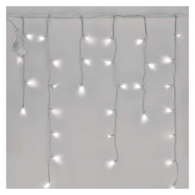 VT BASIC 100 LED, třásně, bliká, IP44, 2,5x0,9m Spojovatelný vnitřní/venkovní vánoční třásně, 100 LED studená, teplá, žlutá, červená, blikající, svítící část l=2,5mx0,9m, rozteč LED 0,1m, IP44, kabel transparent, trafo SAMOSTANĚ