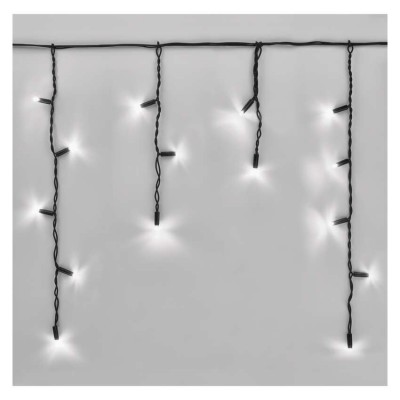 VZ PROFI 50LED  třásně bílá, svítí/bliká, IP44, 3m Spojovatelný vnitřní/venkovní vánoční třásně, 50 LED, 40 LED svítí stále, 10 LED bliká teplá nebo studená, svítící část l=3m, h=0,4m, rozteč 0,1m, IP44, kabel černá/bilá, trafo SAMOSTANĚ