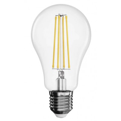 LED žárovka čirá E27 11W Světelný zdroj, žárovka hrušková, sklo čiré, LED 11W, 1521lm, E27, A60, teplá 2700K/neutrální 4000K, 230V, d=60mm, l=108mm