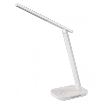 JOPAS TL 6W CCT Stolní lampa s nočním světlem, výklopné rameno, těleso plast bílá, difuzor plast opál, LED 6W, 480lm, dotyk CCT přepín teplota teplá 3000K-6000K, dotyk stmívání, rozměry 330x290mm, USB připojení.