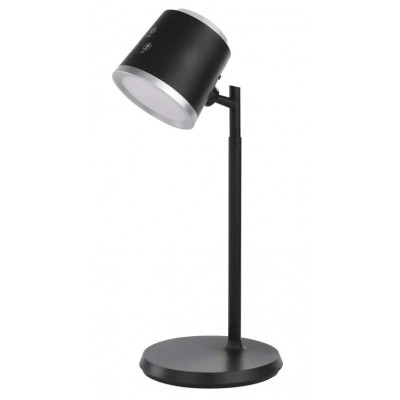 JANSKY TL+WL 6W, CCT, USB Stolní lampa nebo nástěnné svítidlo, těleso kov a plast černá/bílá, dif plast opál, LED 6W, 300lm, dotyk CCT přepín teplota teplá 3000K-denní 6500K, stmívání, Ra80, napájení USB 3,7V baterie, IP20, rozměry 250x100mm.