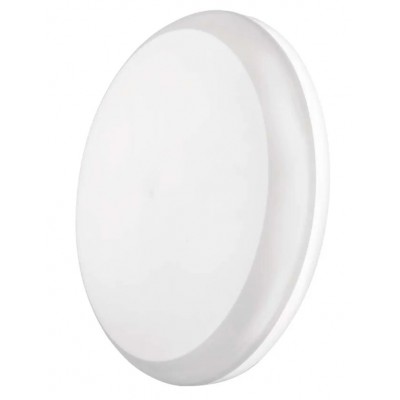 EMMA R 18W/24,5W IP54 Venkovní přisazené svítidlo, těleso plast bílá, difuzor plast opál, LED 18W/1800lm, 24,5W/2450lm, neutrální 4000K, 230V, zvýš. krytí IP54, rozměry d=280mm, h=55mm.