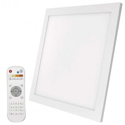 CHRISE SQ 20W/40W CCT Stropní přisazené svítidlo, těleso kov, povrch bílá, difuzor plast opál, LED 20W/1400lm, 40W/3800lm, dálk. ovl (součástí) CCT teplota teplá 2700K-denní 6000K, stmív, 230V, IP20, rozměry dle typu.