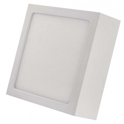 PLAM SQ 21W CCT TRIAC Stropní přisazené svítidlo, povrch bílá, difuzor plast opál, LED 21W, 1900lm, přepín. CCT teplota teplá 3000K-neutrální 4000K, stmív TRIAC, 230V, IP40, rozměry 225x225x42mm.
