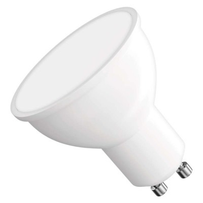 LED 8,4W, 806lm, GU10 ES50 LED žárovka bodová, těleso plast bílá, difuzor plast opál, LED 8,4W, 806lm, neutrální 4000K, GU10, ES50, vyzař. úhel 110°, Ra80, 230V, rozměry d=50mm, l=57mm