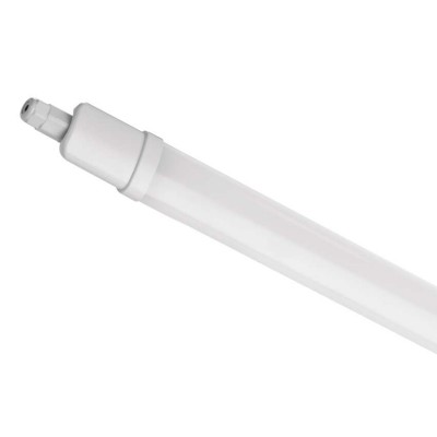 PUSTY LED 45W, IP65 Stropní přisazené/ závěsné, průmyslové, prachotěsné svítidlo, těleso plast, povrch bílá, difuzor plast opál, LED 45W, neutrální 4000K, 4500lm, Ra80, IK08, 230V, IP65, rozměry 1564x53x35mm