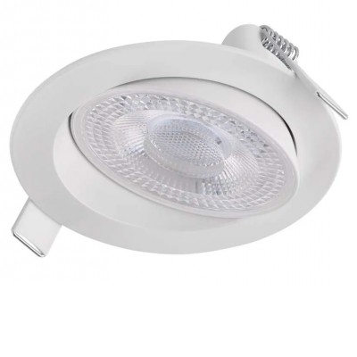 ODEZ 6,5W CCT TRIAC Stropní podhledové bodové svítidlo, výklopné 30°, těleso hliník, bílá, LED 6,5W, 700lm, CCT přepínatelná. teplota 2700K/4000K/6500K, Ra80, stmív. TRIAC, 230V, IP20, rozměry d=105mm, h=40mm