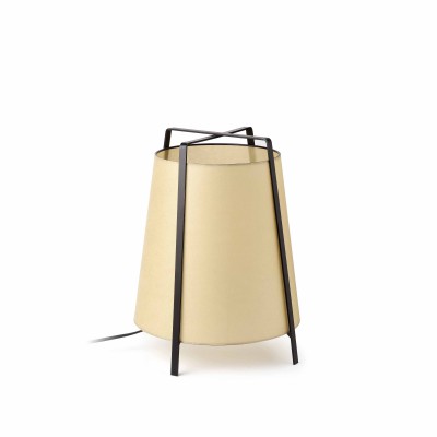 KIMONO 1X20W, E27 Dekorativní lampa, základno kov černá, stínítko papirus krémová, pro žárovku 1x20W, E27, nebo LED, 230V, IP20, rozměry dle typu svítidla d=280/485mm, l=350/595mm