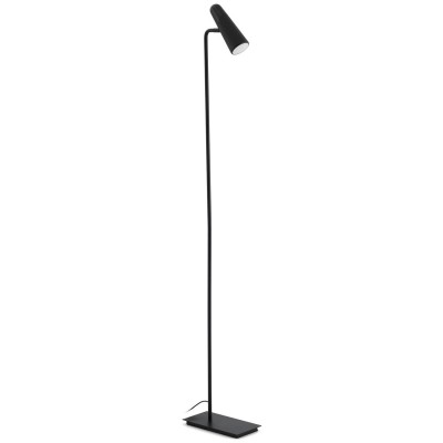 LAO-LED Stojací lampa, nast směr svícení, základna kov, těleso kov, povrch lak černá mat, difuzor plast mat, LED 1x4W, teplá 3000K, 400lm, 230V, IP20, tř.2. rozměry základna 50x80mm h=1120mm