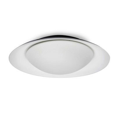 SIDE2 Stropní svítidlo, základna kov barva dle typu, difuzor sklo opál, vnitřní barva dle typu, LED 1x15W,3000K, 1200lm, 230V, IP20, rozměry d=390mm, l=110mm