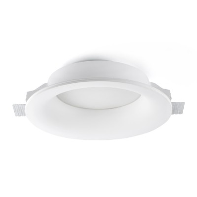 TONIGHT LED 18W Stropní, podhledové, bezrámečkové, svítidlo, oblý komínek, těleso sádra, LED 18W, teplá 3000K, 1100lm/cca 35W žár, 350mA, IP20, rozměry d=330mm, h=100mm, montáž do SDK