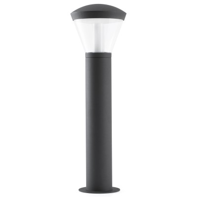 HUREA HIGH STANDT LED 1x10W IP65 Sloupkové venkovní svítidlo, těleso hliník, povrch lak šedá tmavá mat, difuzor plast opál a krycí sklo čiré, LED 1x10W, teplá 3000K, 600lm, 230V, IP65, tř.1. rozměry d=190mm h=630mm
