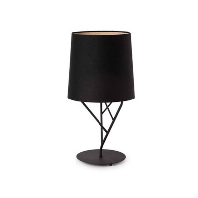 TREE Stolní lampa, těleso kov, barva černá / bílá, stínítko textil černá/bílá, 1x60W, E27, 230V, IP20, rozměry 230x515x200mm.