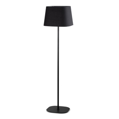 SWEET Stojací lampa, materiál kov, povrch bílá, černá,nikl mat, stínítko textil bílý, černý, pro úspornou žárovku 1x20W E27, 230V, IP20, rozměry 400x400mm, h=1630mm, s vypínačem