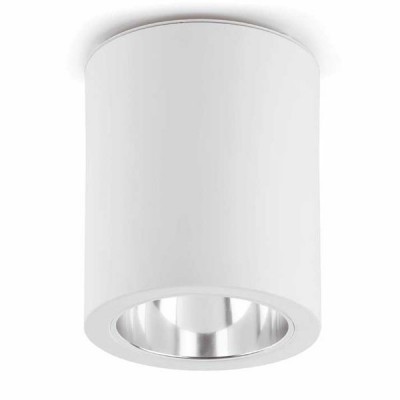 POTE-1 Stropní, přisazené svítidlo downlight, materiál kov, povrch bílá, reflektor hliník lesk, pro žárovku 1x60W, E27, 230V, IP20, d=152,5mm, h=181mm.