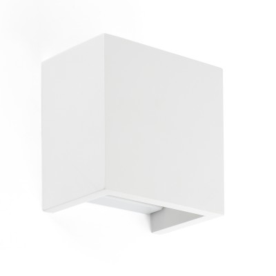 OSLO Nástěnné svítidlo, těleso sádra, povrch bílá, pro žárovku 1x40W, G9, 230V, IP20, tř.1, rozměry 125x125x75mm, svítí nahoru/dolů