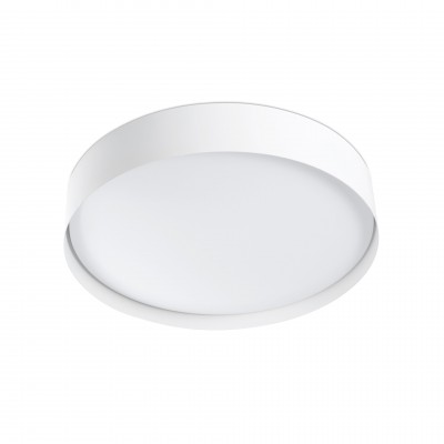 VUK Stropní svítidlo, těleso kov, povrch bílá, difuzor polykarbonát opál, LED 40W, teplá 2700K, 3000lm/cca 150W žár., Ra80, do koupelny IP44, tř.2, rozměry d=366mm, h=71mm