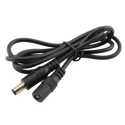 Prodlužovací kabel s konektory DC 5,5 x 2,1mm, vidlice + zásuvka, 100cm, černá Prodlužovací kabel s konektory DC 5,5 x 2,1mm, vidlice + zásuvka, 100cm, černá