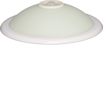 UNIGE 2x40W, E27, PIR Stropní přisazené svítidlo, s PIR senzorem pohybu, záběr 360°, dosah 1-6m, čas 10s-3min, základna kov, bílá, difuzor sklo opál, pro žárovku 2x40W, E27, 230V, IP20, rozměry d=300mm, h=97mm.