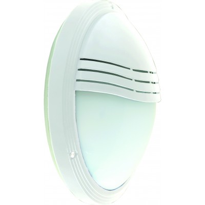 RHODOS 1x75W, E27, IP65 Stropní venkovní svítidlo, těleso plast bílá, difuzor plast opál, pro žárovku 1x75W, E27, 230V, IP65, tř.1, rozměry d=265mm, h=90mm.