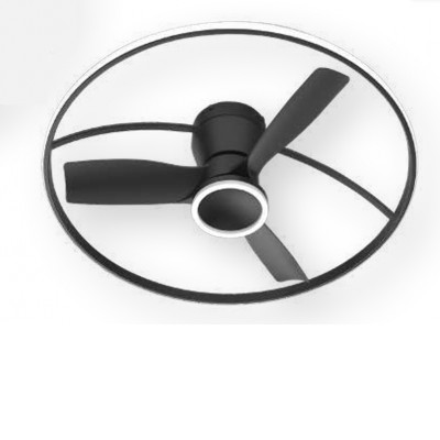ALBAVA 50W CCT Stropní ventilátor s osvětlením, základna kov, povrch bílá/černá, difuzor plast opál, LED 50W, 3000lm, dálk. ovl. CCT teplá 2700K - denní 5000K, Ra80, 230V, IP20, tř.1, d=750mm, h=240mm