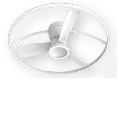 ALBAVA 50W CCT Stropní ventilátor s osvětlením, základna kov, povrch bílá, difuzor plast opál, LED 50W, 3000lm, dálk. ovl. CCT teplá 2700K - denní 5000K, Ra80, 230V, IP20, tř.1, d=750mm, h=240mm