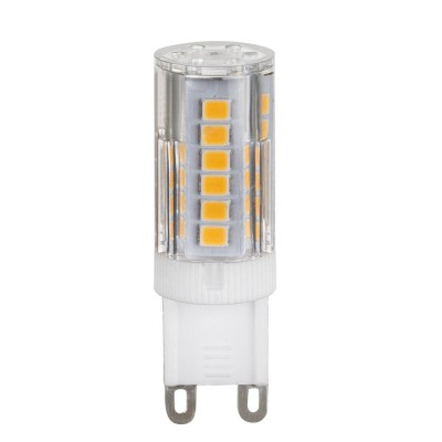 LED Světelný zdroj LED, materiál plast, povrch bílá, krycí plast transparentní, LED 3,5W, G9, 280lm, teplá 3000K, 230V, životnost 25.000h, rozměry d=15mm, h=50mm
