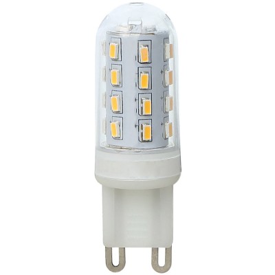 LED Světelný zdroj LED, základna plast, povrch bílá, kryt plast čirý, LED 3W, G9, 280lm, neutr 4000K, 230V, stř. životnost 10.000h, rozměry d=17mm, h=52mm