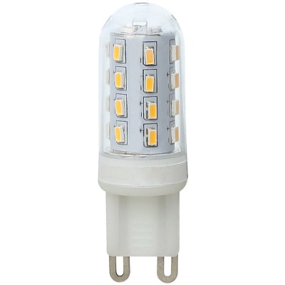 LED Světelný zdroj LED, základna plast, povrch bílá, kryt plast čirý, LED 3W, G9, 280lm, teplá 3000K, neutrální 4000K, 230V, stř. životnost 10.000h, rozměry d=17mm, h=52mm