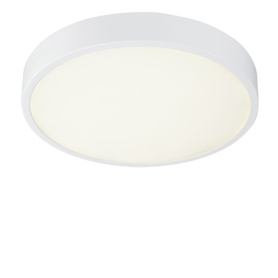 ARCHIMEDES LED 28W IP44 do koupelny Přisazené stropní svítidlo, těleso hliník, povrch bílá mat, difuzor plast opál, LED 28W, 3300lm/2520lm, neutrální 4000K, stmívatelné TRIAC, 230V, do koupelny IP44, tř.2, rozměry h=26mm, d=220mm