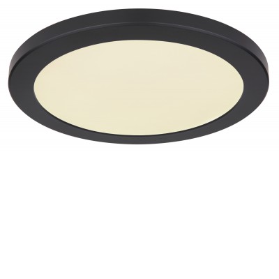 LASSE Stropní přisazené svítidlo, těleso plast, povrch černá/bílá, difuzor plast opál, LED 6W/400lm, 18W/1420lm, 24W/1800lm, CCT přepín teplota teplá 3000K, neutrální 4000K, denní 6500K, IP20, rozměry dle typu.