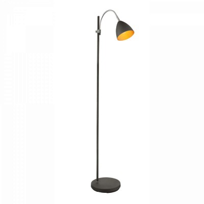 ARCHIBALD Stojací lampa, nastavitelná výška, těleso kov, povrch antracit, chromové detaily, pro žárovku 1x40W, E14, 230V, IP20, tř.1, rozměry 420x250x1560mm, vč vypínače